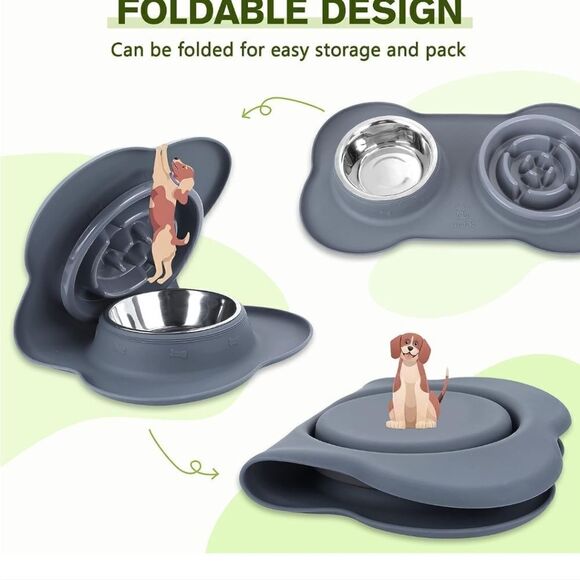 Silicone slow feeder mat and bowl for dogs - Picture 12 of 12